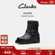 复古搭扣大筒皮骑士靴时装 Clarks其乐Rebelle Buckle秋冬新品 靴女