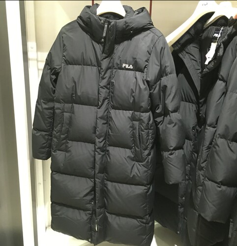 FILA斐乐休闲户外运动休闲长款厚款鸭绒羽绒服男女同款