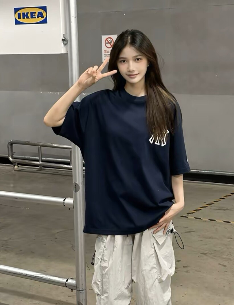 NewEra/纽亦华透气青春字母数字短袖T恤14536479深蓝/纽约洋基队
