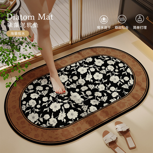 浴室地垫矽藻泥化妆室吸水速干脚垫防滑耐脏垫子卫浴厕所门口地毯