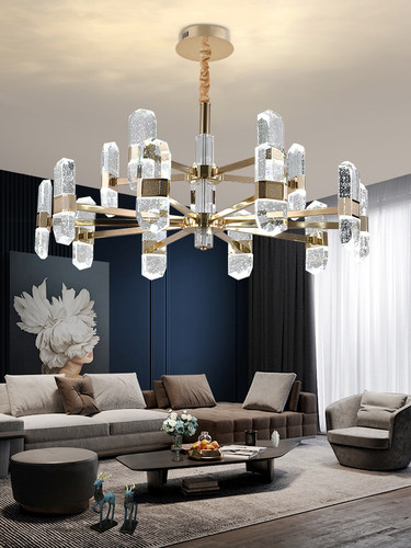 客厅水晶吊灯2025北欧轻奢新款