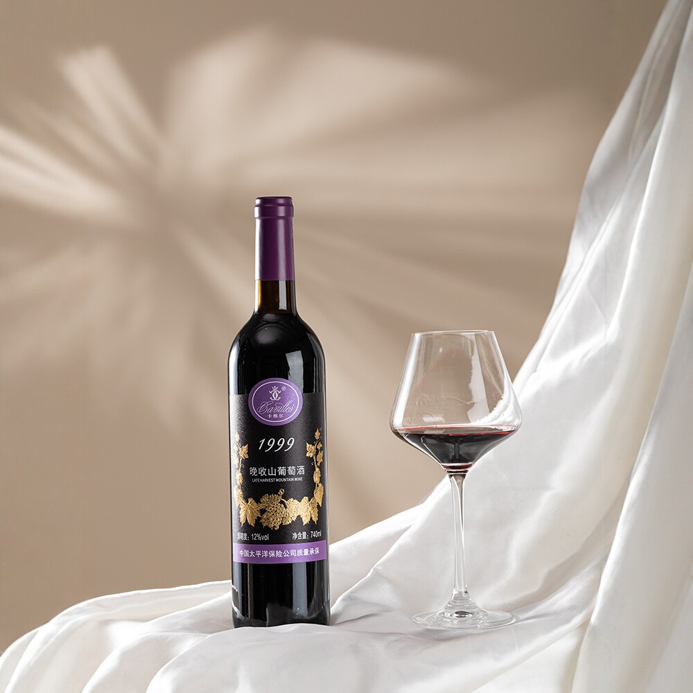 小白山晚摘山葡萄酒女士国产红酒12度1支装微醺聚会官方正品