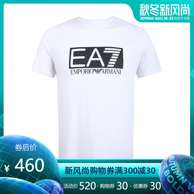 ÕýÆ·Emporio Armani/°¢ÂêÄáÄÐ×°EA7´¿ÃÞÓ¡»¨Í¼°¸ÄÐÊ¿¶ÌÐäTÐôSS