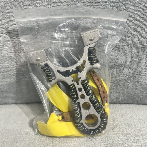 弹弓户外实战大威力不锈钢高精准度扁皮筋组加厚快压紫外线水平仪