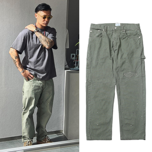 MADNESS日产水洗伐木工装 泼墨休闲长裤 裤 chino 余文乐同款 现货