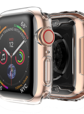 适用apple watch10保护壳4/5/se/6苹果手表iwatch11保护套软硅胶8透明全包iphonewatch智能手表配件44/40/42