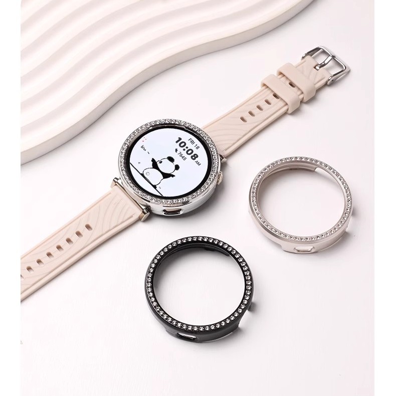 适用于华为gt5手表保护壳gt4智能手表保护套新款电镀镂空41mm单排镶钻gt5pro表壳42配件全包防摔保护壳男女款