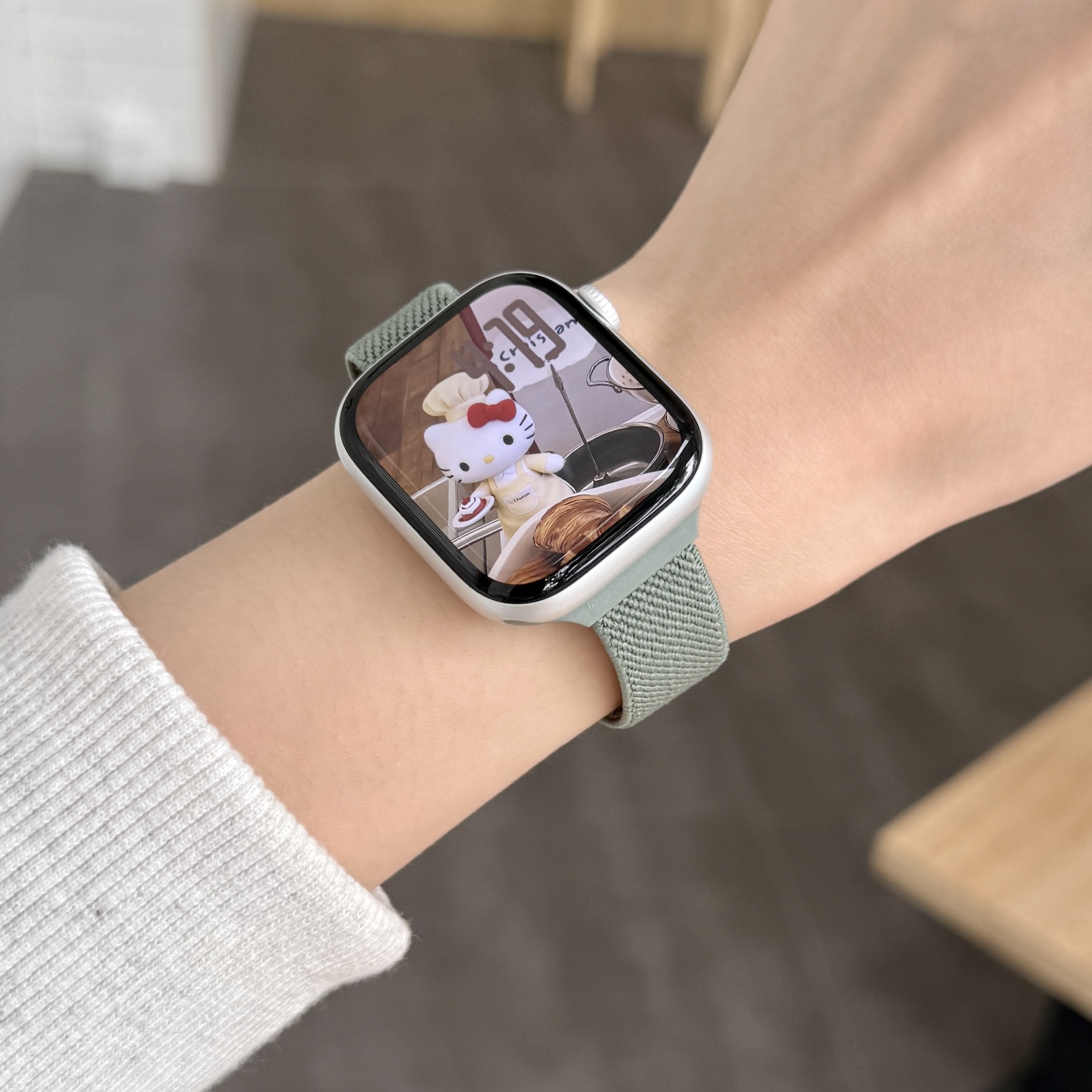 适用applewatch11表带编织腕带