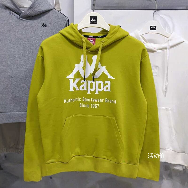 KAPPA卡帕中性套头帽衫连帽运动卫衣休闲上衣-K0AW2MT65G