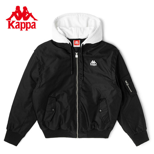 Kappa卡帕棉服新女秋冬假两件夹克棉服防寒服连帽外套K0B62MM12A