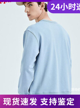 Kappa卡帕套头衫新款男春运动休闲圆领外套长袖印花上衣K0D12WT06