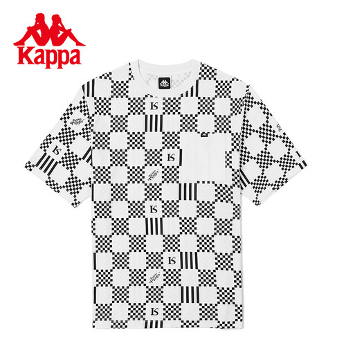 Kappa卡帕棋盘短袖新款情侣圆领