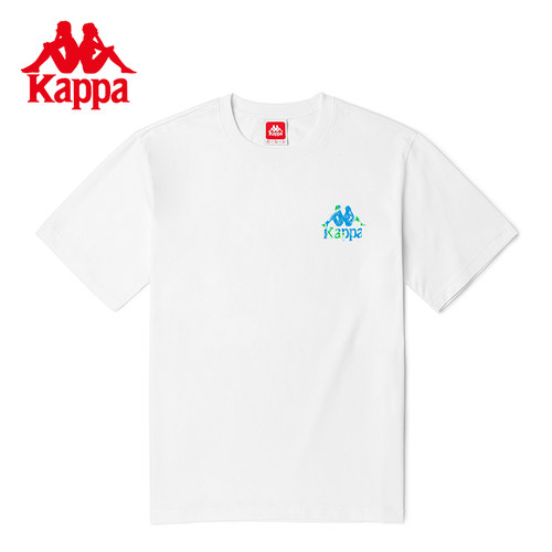 Kappa卡帕短袖新情侣男女图案印花T恤休闲半袖圆领上衣K0CX2TD02D