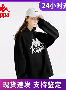 店铺推荐Kappa卡帕套头帽衫新款情侣卫衣宽松印花外套-K0BY2MT61D