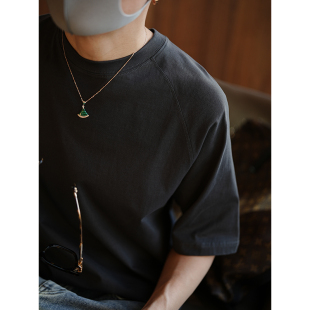 时尚 港风简约基础款 潮流新款 T恤男夏季 百搭圆领上衣 重磅纯棉短袖