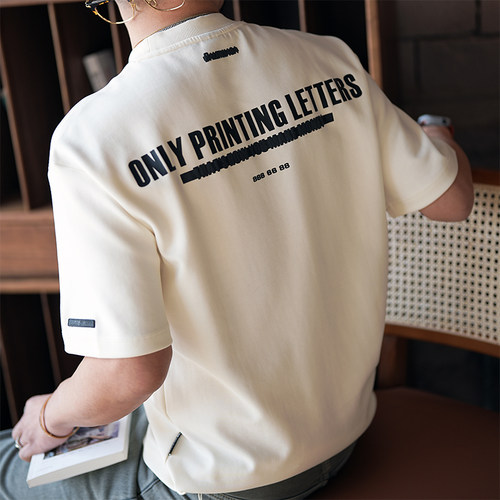 高克重加厚打底潮牌宽松短袖T恤