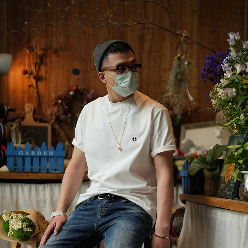 夏季日系猿人刺绣半袖t恤纯棉百搭高街纯色打底衫男士短袖潮牌ins,男装,T恤,淘宝优惠券,粉丝福利购,淘宝优惠卷