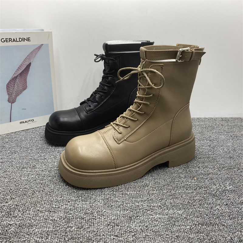 厚底时尚英伦风瘦瘦短靴女潮