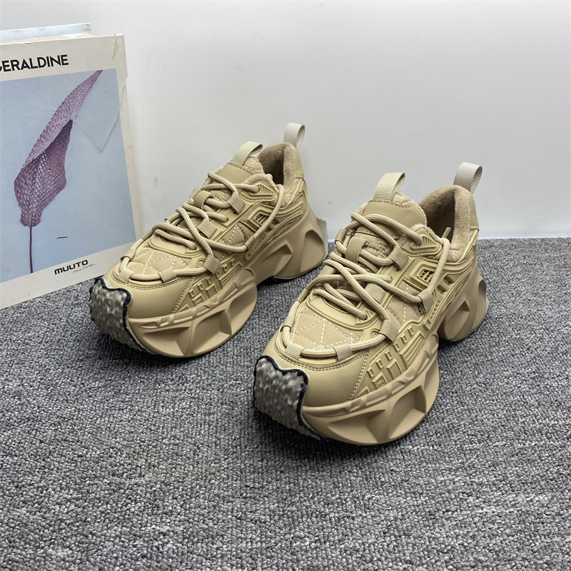 加绒棉鞋韩版百搭厚底休闲鞋子