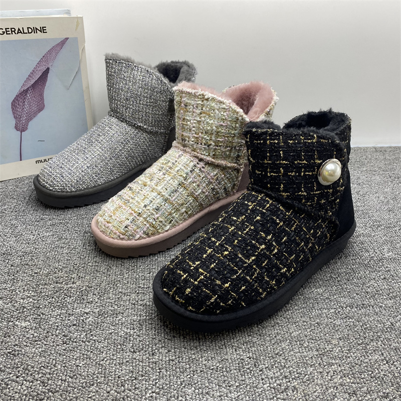 新款加绒加厚短靴时尚保暖棉鞋