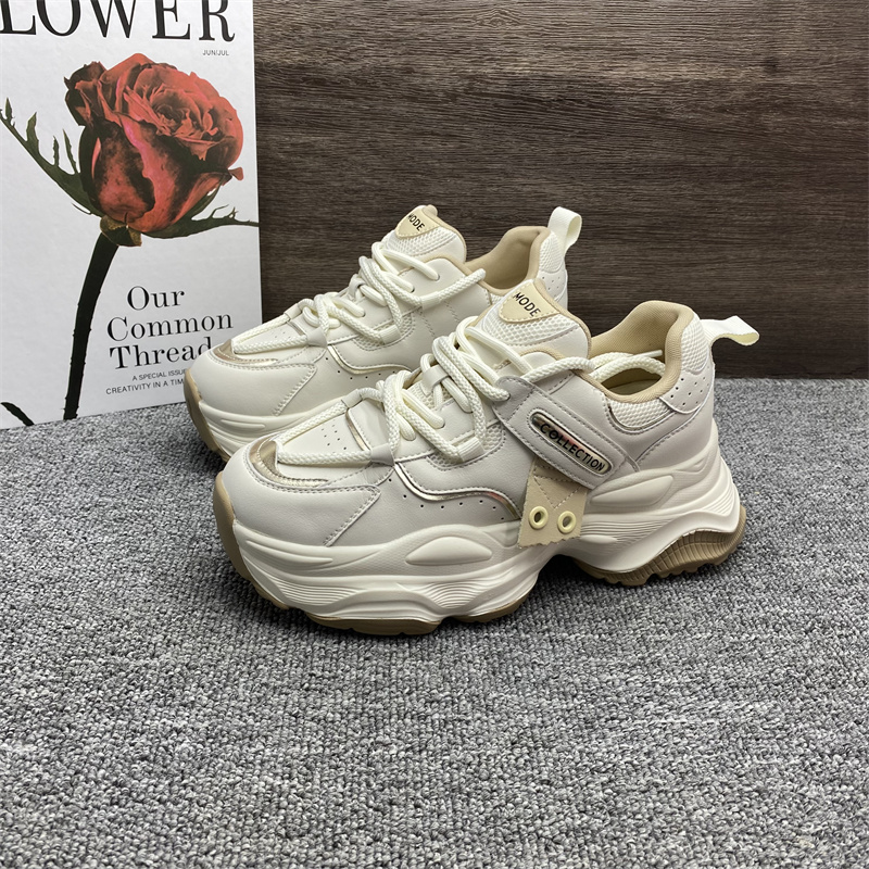 真皮老爹鞋女增高小个子休闲鞋