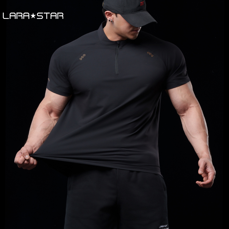 劳拉之星1521男子吸湿排汗凉感训练运动短袖