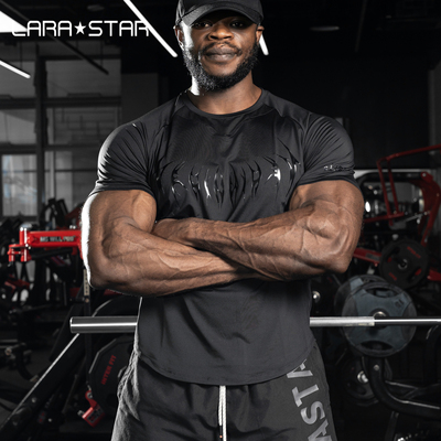 劳拉之星印花健身运动短袖