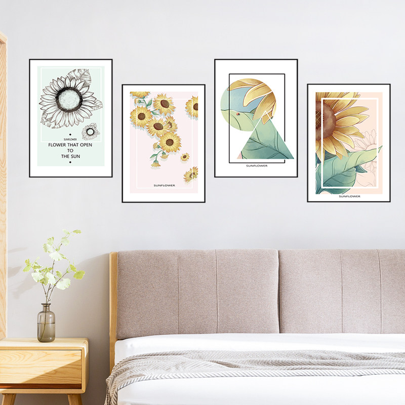 卧室床头装饰贴墙纸自粘墙画简约客厅沙发背景墙贴纸温馨网红贴画