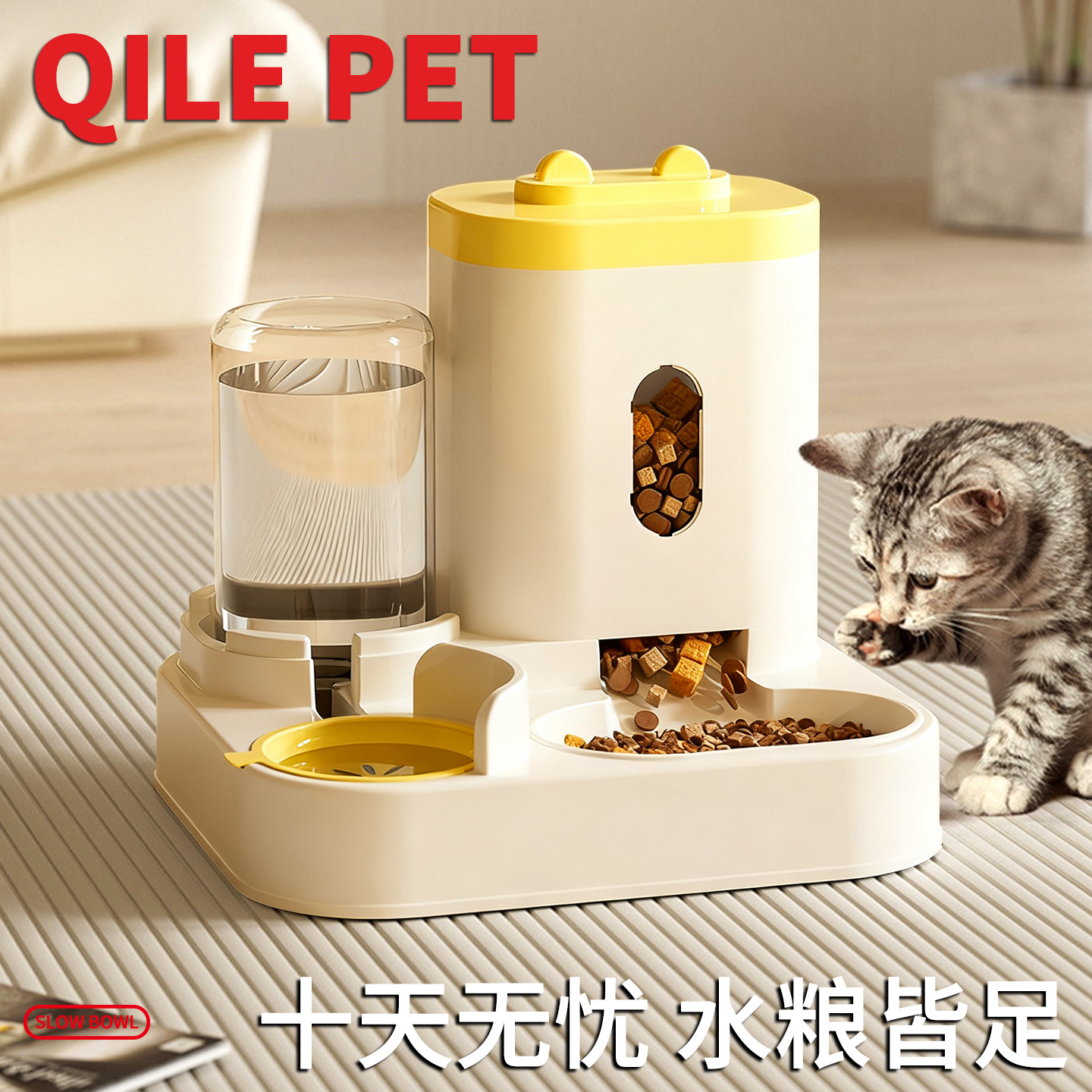 自动喂食器猫咪饮水机一体