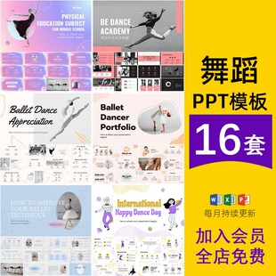 芭蕾古典国标拉丁踢踏现代街舞蹈培训班考级教学课件介绍ppt模板