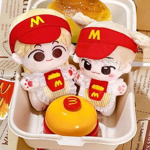 10cm17cm娃衣系列海星体棉花娃娃男帽子日常labubu麦娃衣换装