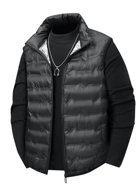 JPMG男羽绒棉马甲2025新款石墨烯锁温冬季保暖坎肩背心百搭上衣