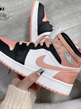耐克Air Jordan 1女子樱花粉AJ1高帮复古休闲运动板鞋DM9077-108