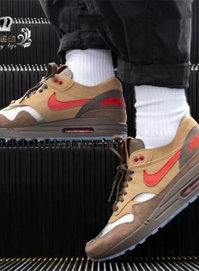 NIKE耐克AirMax1中国限定男女同款气垫复古运动跑步鞋DD1870-200