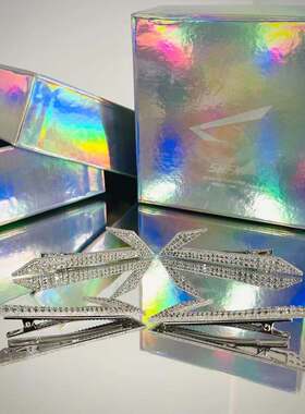 SR21春夏新款SMFK风格张天爱虞书欣同款满钻对夹轻奢INS网红发夹