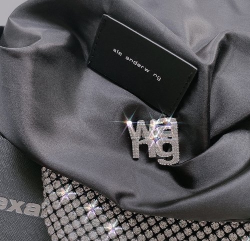 SR2020新款夏季WANG胸针女百搭饰品防走光胸前水钻装饰固定小别针 - 封面