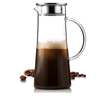 田代玻璃水壶凉白开水壶凉水壶家用透明大容量耐高温304不锈钢盖