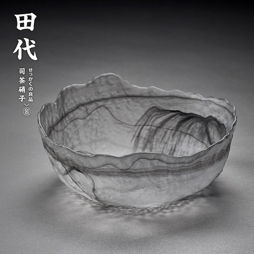 茶道玻璃手工锤纹加厚功夫茶具
