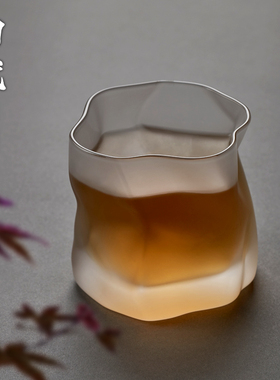 手工甩制锤纹 磨砂琉璃品茶杯玻璃杯威士忌杯 洋酒杯玻璃小茶杯