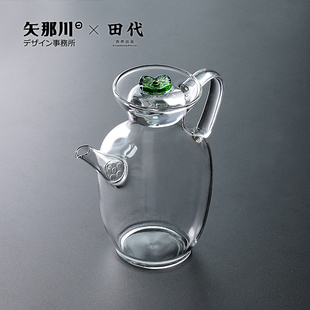 田代仿宋玻璃壶耐热茶壶家用泡茶壶茶杯套装绿茶小青柑功夫茶专用
