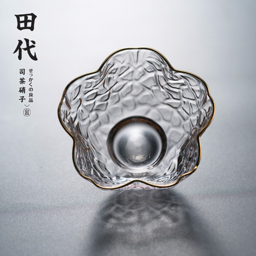描金品茗杯 锤目纹 功夫茶具玻璃小茶杯 手工 - 封面