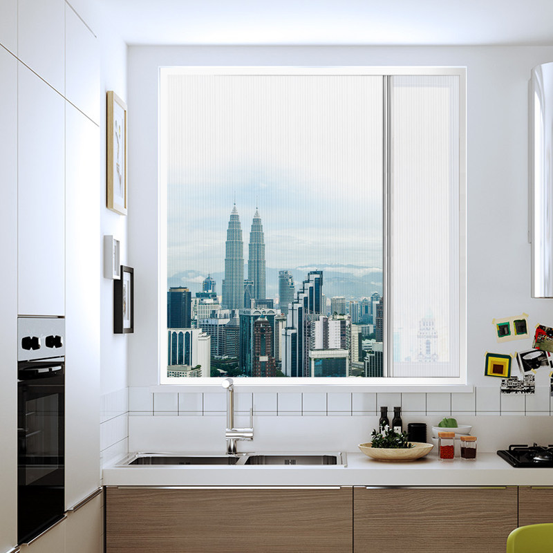 全遮光窗纱日夜两用推拉折叠百叶帘防蚊透气蜂巢帘隐形窗帘门帘