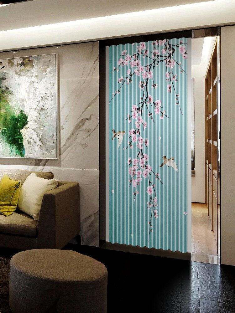 新款日式折叠推拉移门屏风客厅阳台隔断厨房室内门新中式来图定制