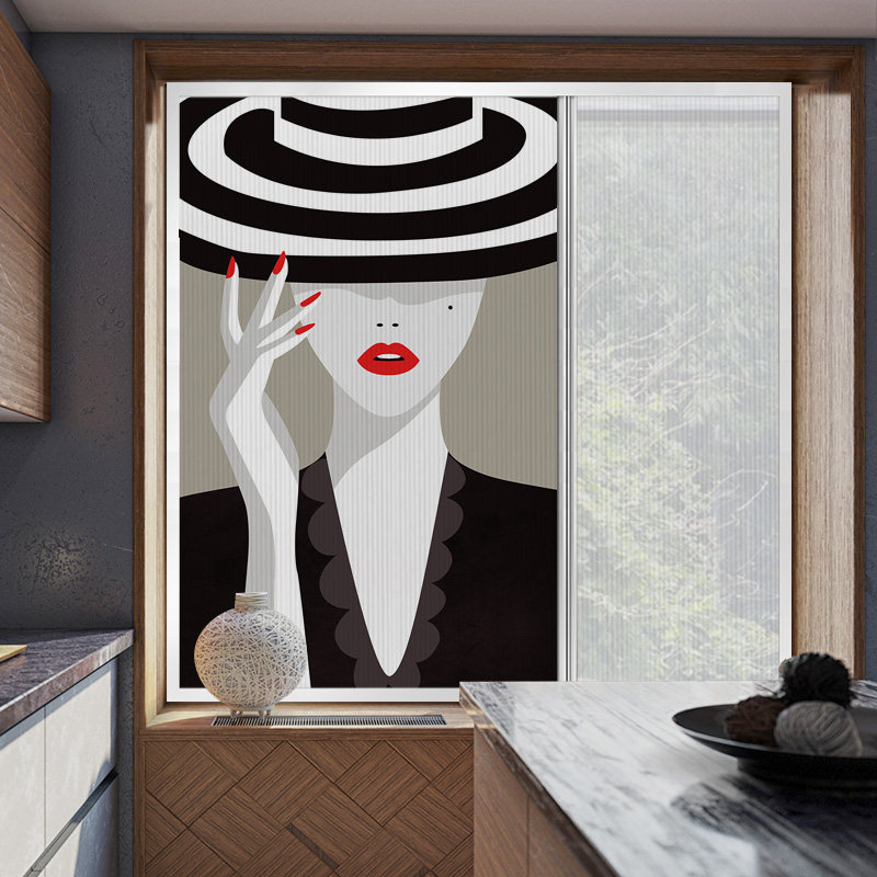 恒基推拉日夜帘简约北欧全遮光两用帘蜂巢百叶帘隔热保温帘免打孔