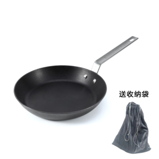 瑞典超轻纯铸铁26cm平底锅牛排煎锅煎牛排无涂层锅 可进烤箱