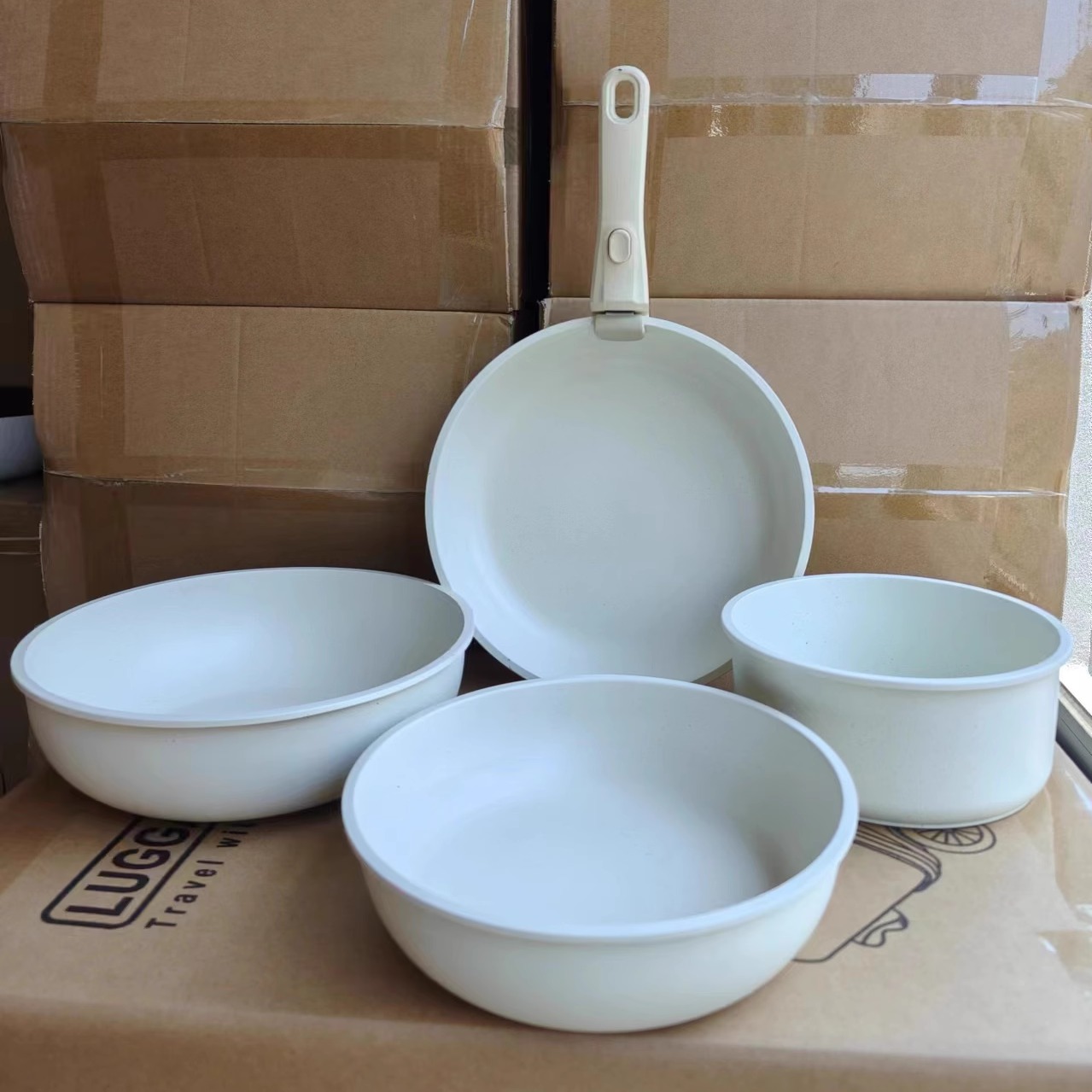 瑕疵可拆卸手柄锅家用锅具套装不粘锅全套炒锅汤锅平底锅