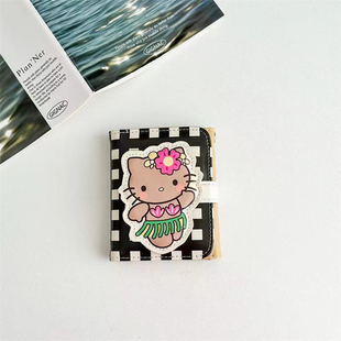 NO FORGET |黑皮格纹卡包钱包