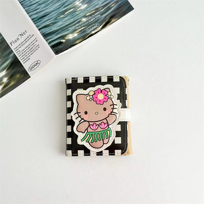 NO FORGET |黑皮格纹卡包钱包