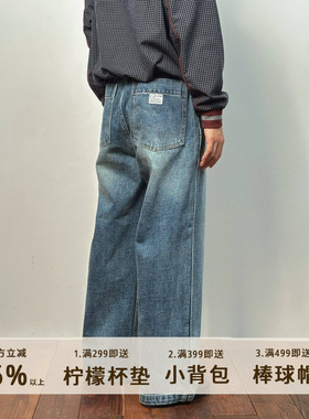 【经典系列】OG107改良复古水洗做旧竹节纹牛仔裤直筒裤梨形友好