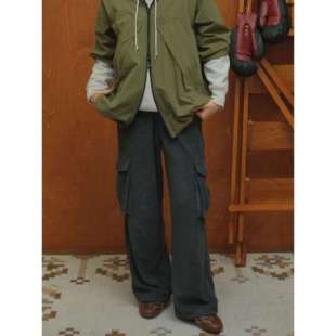 好朋友复古商店美式复古加厚防静电摇粒绒m51保暖宽松休闲裤